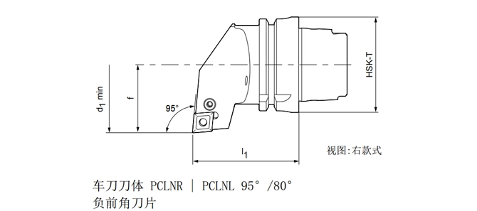 HSK-T 회전 도구 PCLNR | PCLNL 95 °/80 °