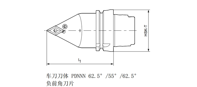 HSK-T 전환 도구 PDNNN 62.5 °/55 °/62.5 ° 의 사양