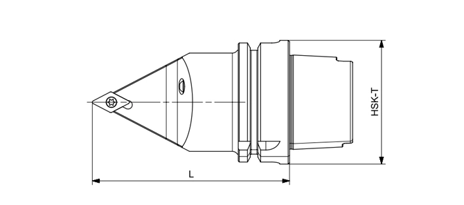 HSK-T 회전 도구 SDNCN 62.5 °/55 °/62.5 ° 의 사양