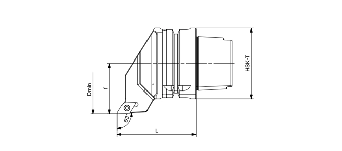 HSK-T 회전 도구 SDUCR의 사양 | SDUCL 93 °/55 °