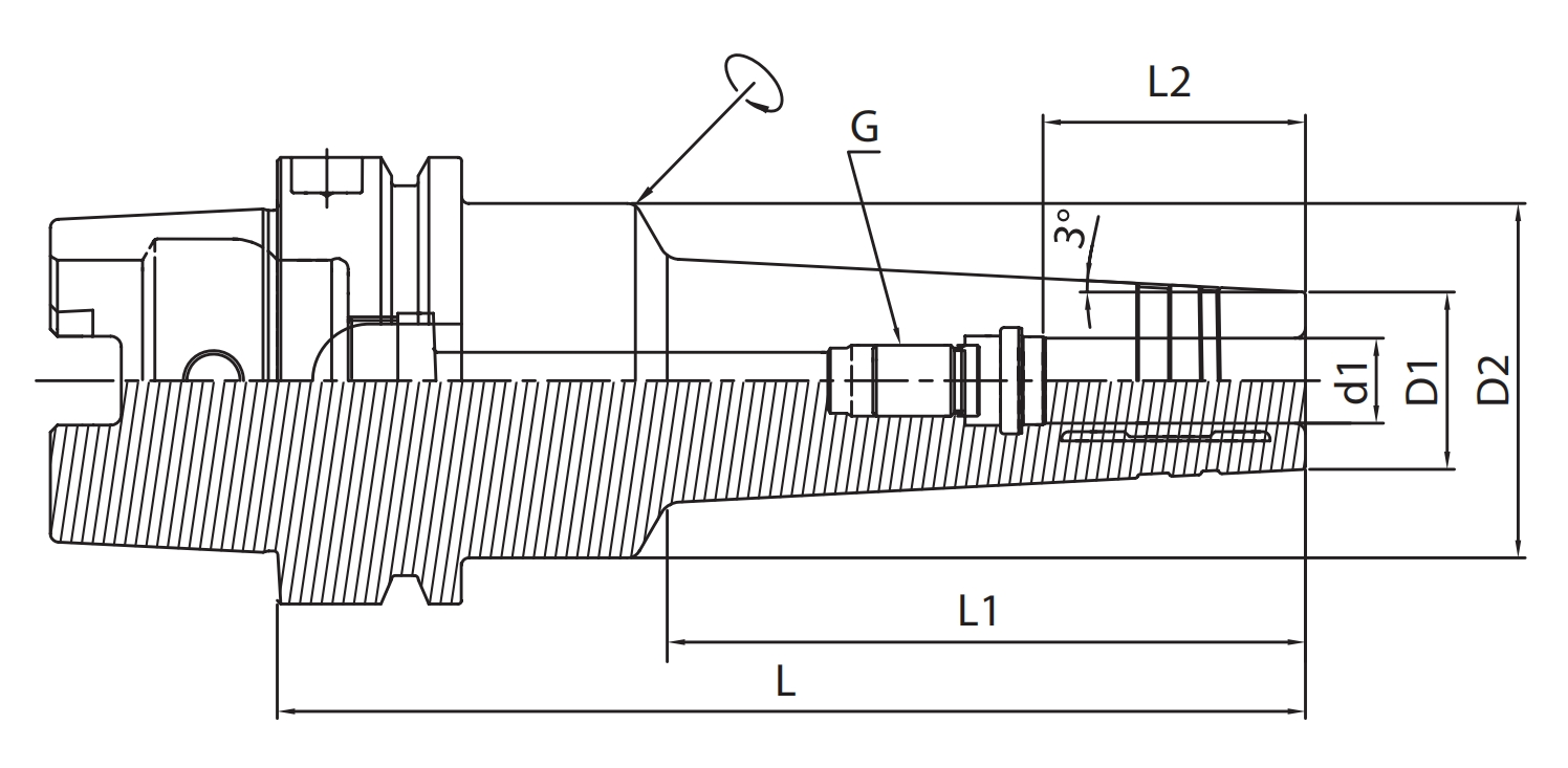 MOULD를위한 HSK HYDRAULIC CHUCK의 사양