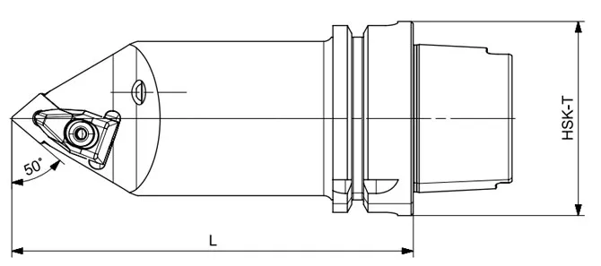 HSK-T 선삭 공구 DCMNN 50°/80°/50° 사양