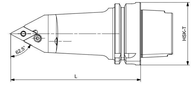 HSK-T 선삭 공구 PDNNN 62.5°/55°/62.5° 사양