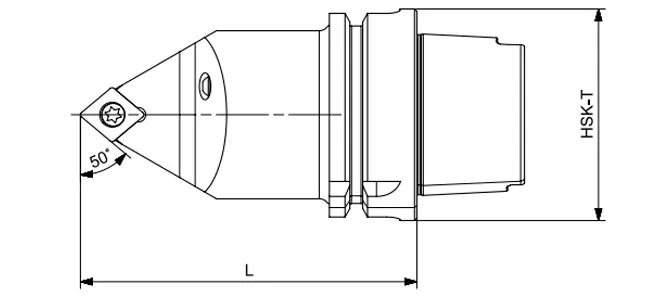 HSK-T 선삭 공구 SCMCN 50°/80°/50° 사양