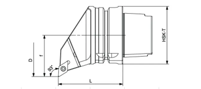 HSK-T 선삭 공구 사양 SDUCR | SDUCL 93°/55°