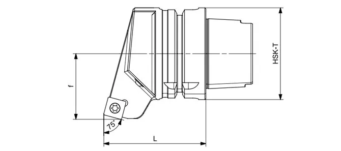 HSK-T 선삭 공구 SSBCR | SSBCL 75°/90° 사양