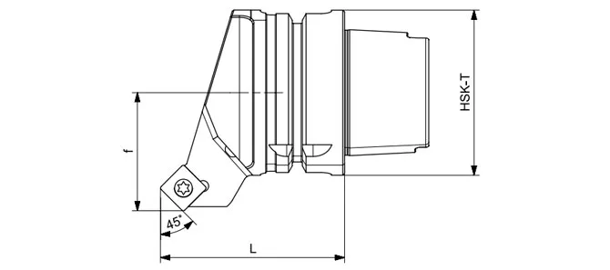 HSK-T 선삭 공구 SSSCR | SSSCL 45°/90° 사양