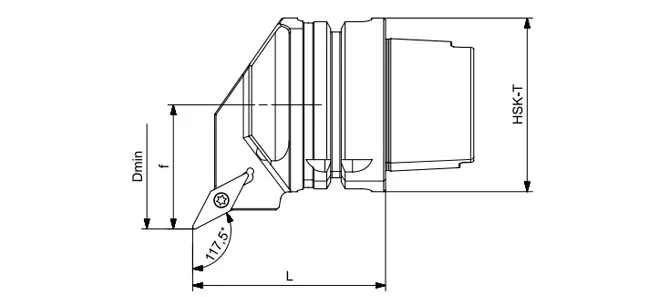 HSK-T 선삭 공구 사양 SVPBR | SVPBL | SVPCR | SVPCL 117.5°/35°